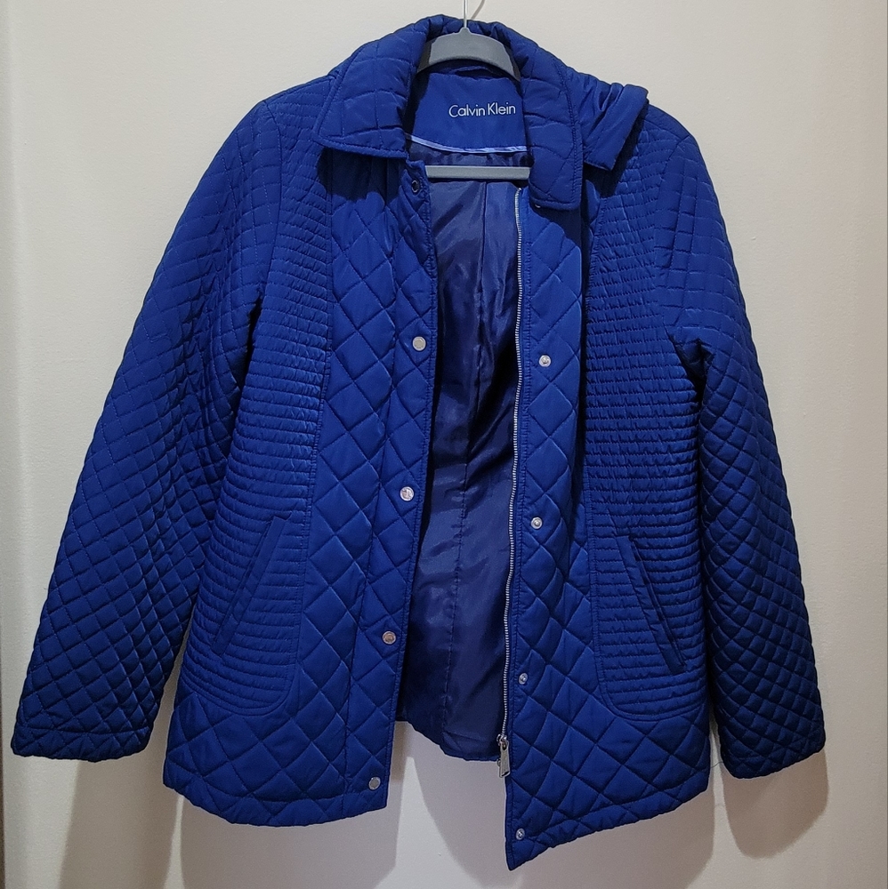 Calvin Klein, Royal blue, quilted coat